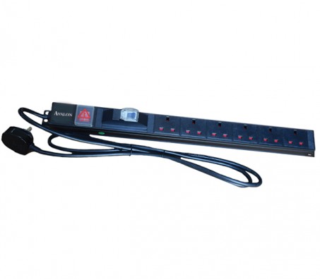 PDU 6 Way UK Type With Circuit Breaker
